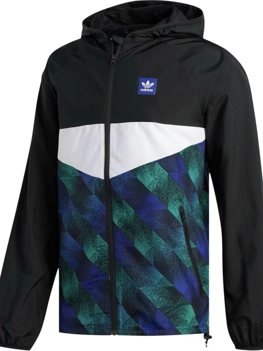 Adidas Towning Men Packable Skateboarding Men Hooded Jacket Zip Large EUC
